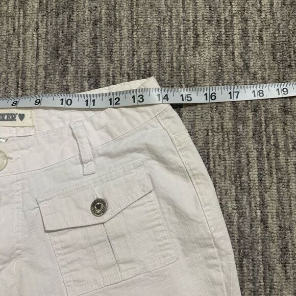 Vintage 90s y2k Joe Boxer Teen Juniors Size 9 White Front Pocket Cargo Pants - Picture 4 of 7